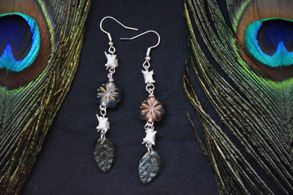 Whimsical snake earrings