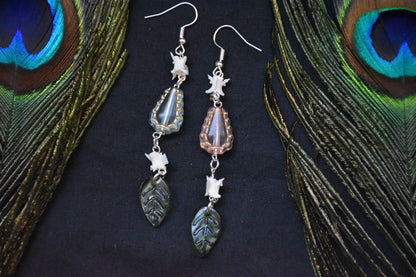Whimsical snake earrings
