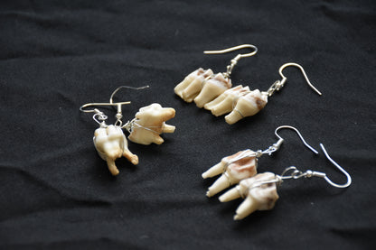Crystal teeth earrings