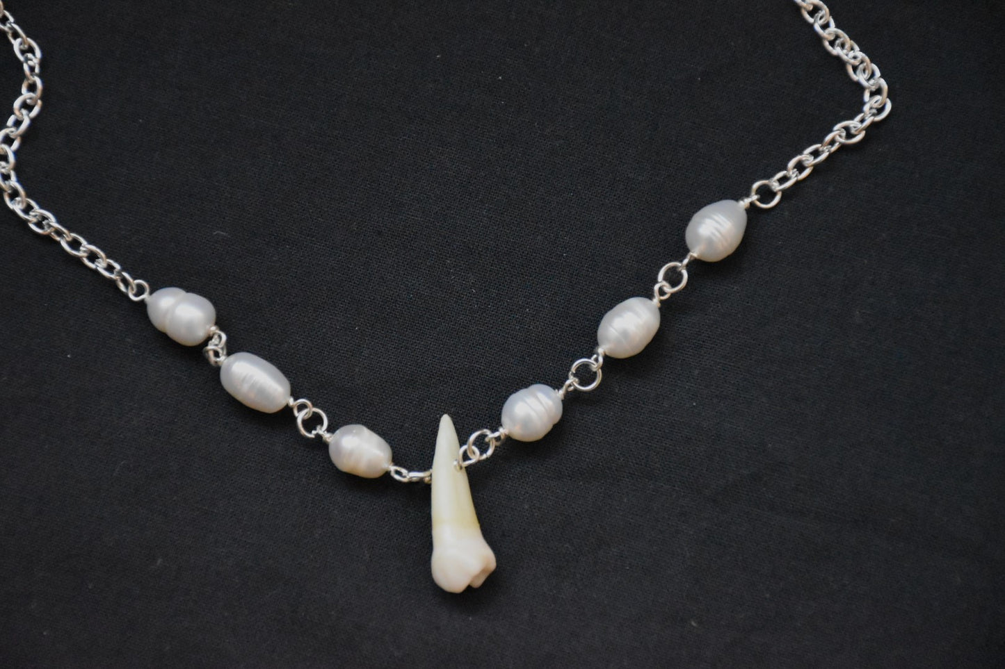 Human teeth necklace