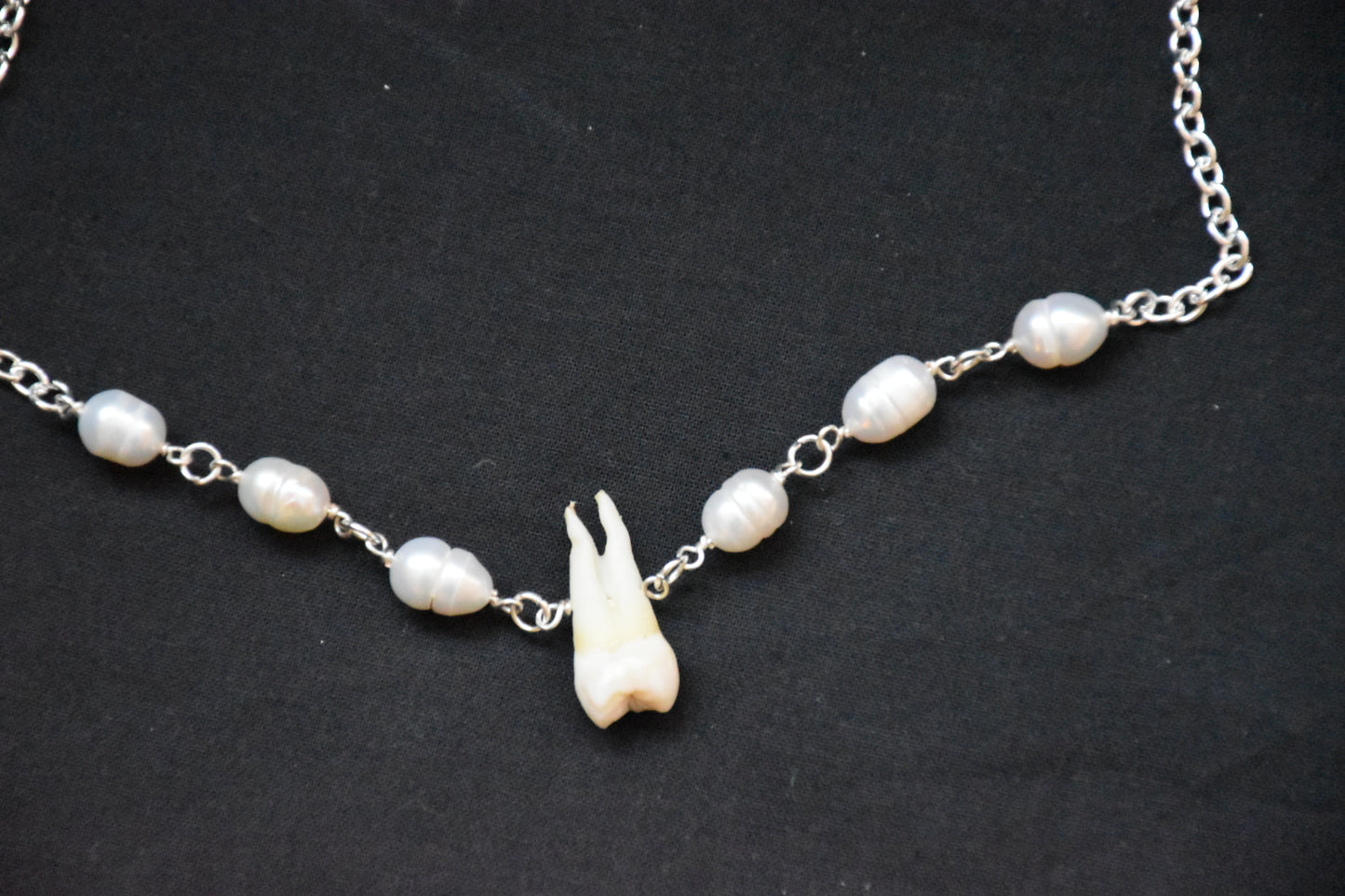 Human teeth necklace