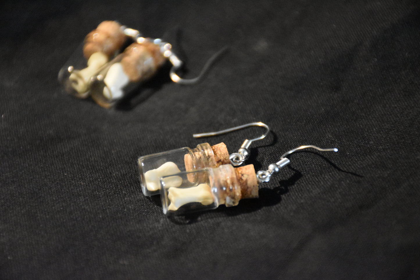 Badger / fox bone earrings