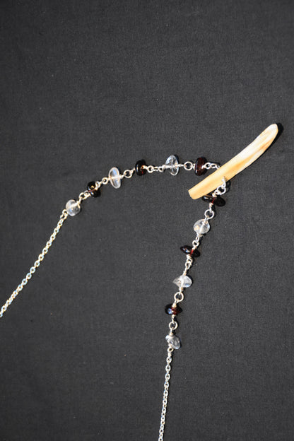 Crystal boar tusk necklaces