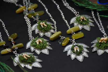 Mossy tooth necklaces