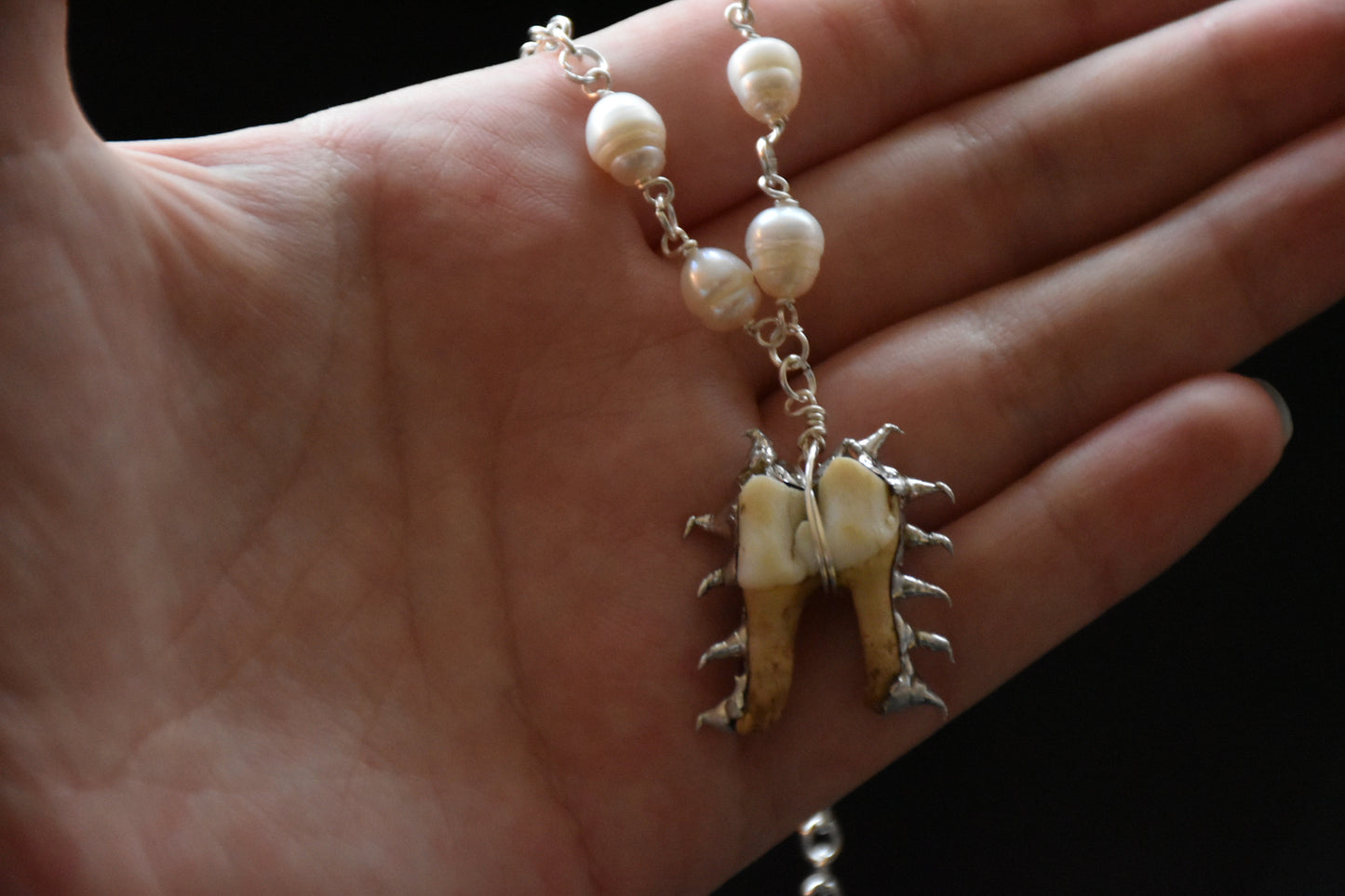 Armoured teeth necklaces