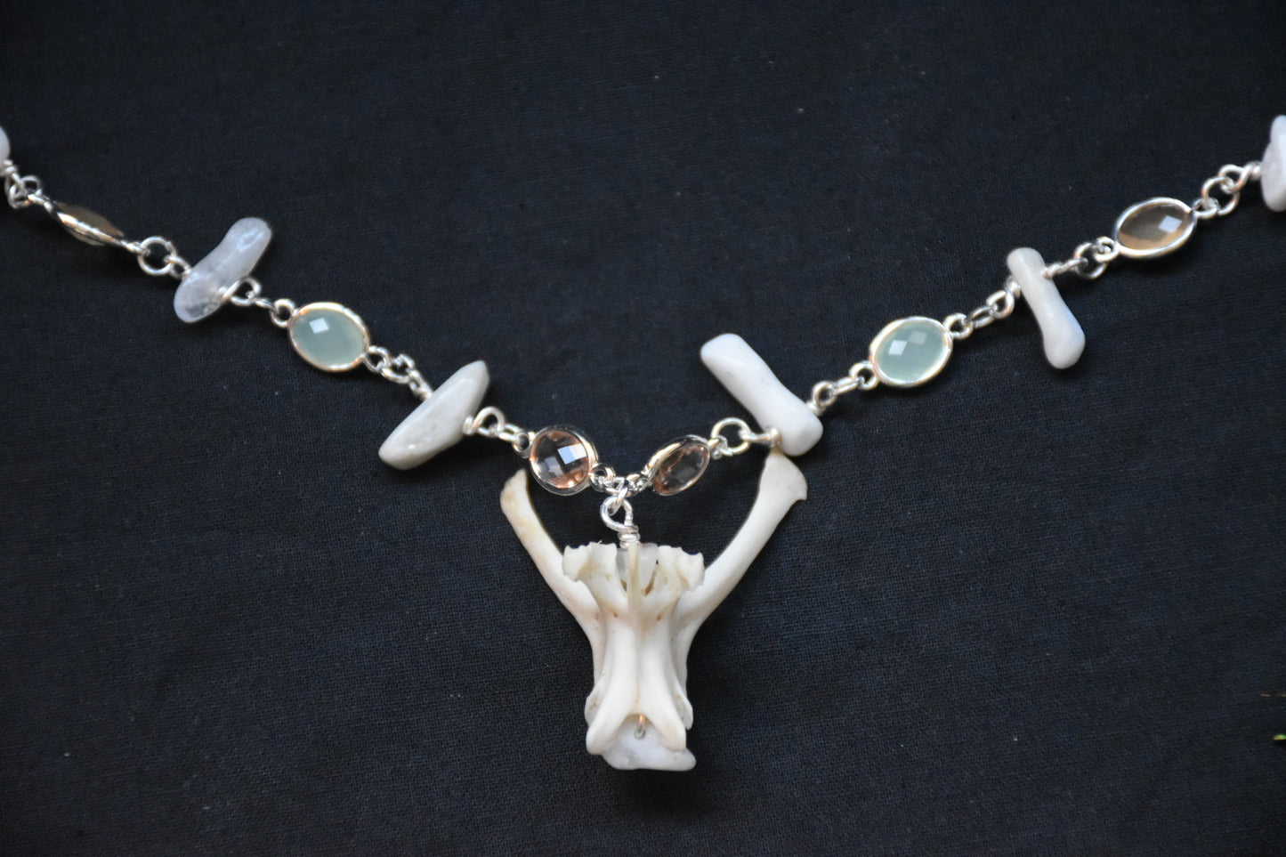 Hare moonstone necklaces