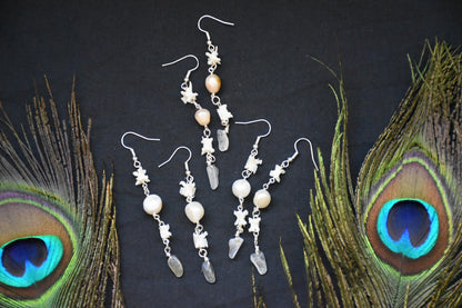 Leafy labradorite snake vertebrea jewelry