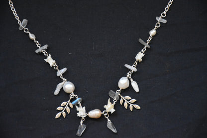 Leafy labradorite snake vertebrea jewelry