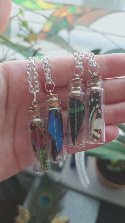 Butterfly bottle necklace