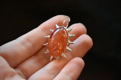 Sunburst crystal necklace