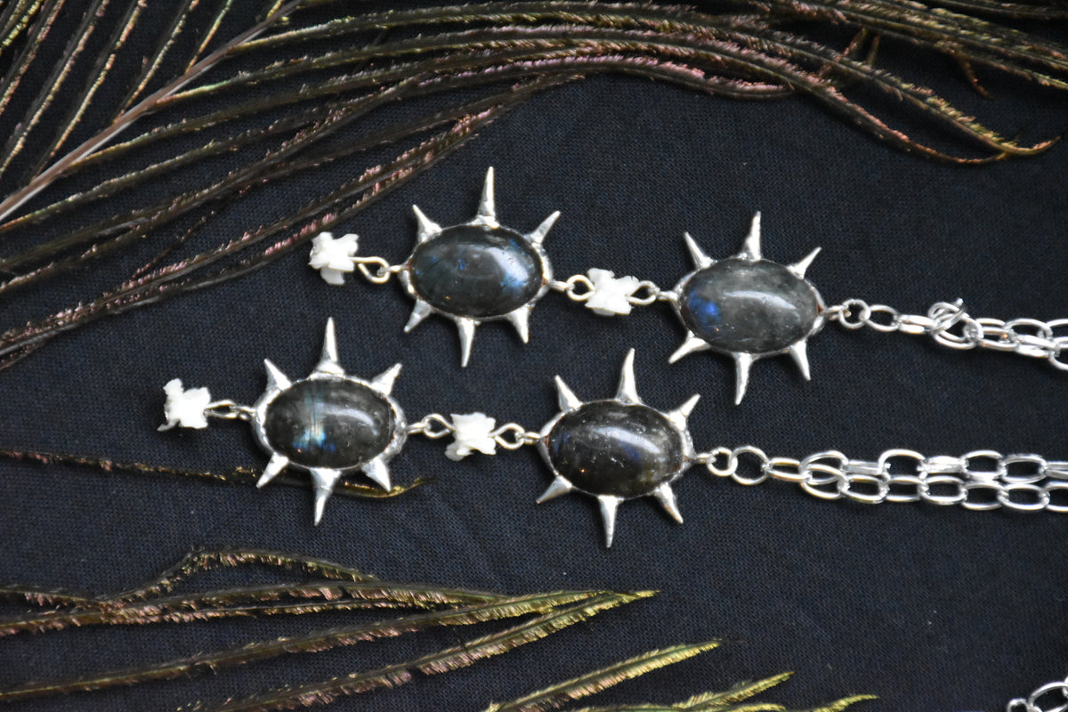 Labradorite snake necklaces