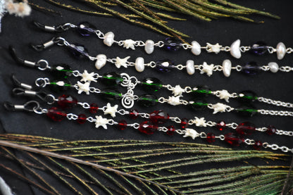 Snake vertebrae glass chain