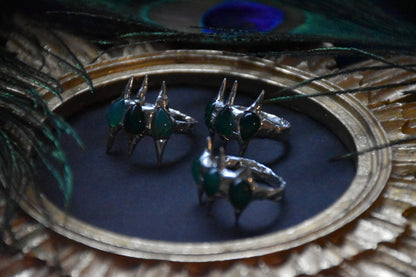 Soldered aventurine spike ring