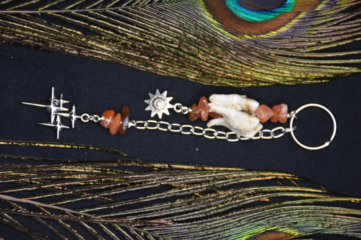Crystal and tooth bagcharm