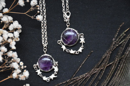 amethyst orb snake necklace