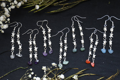 Dangly snake spine earrings