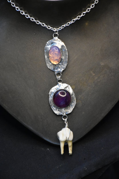 Crystal tooth necklaces