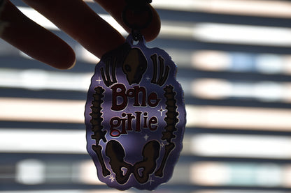 Bone/tooth girlie keychain