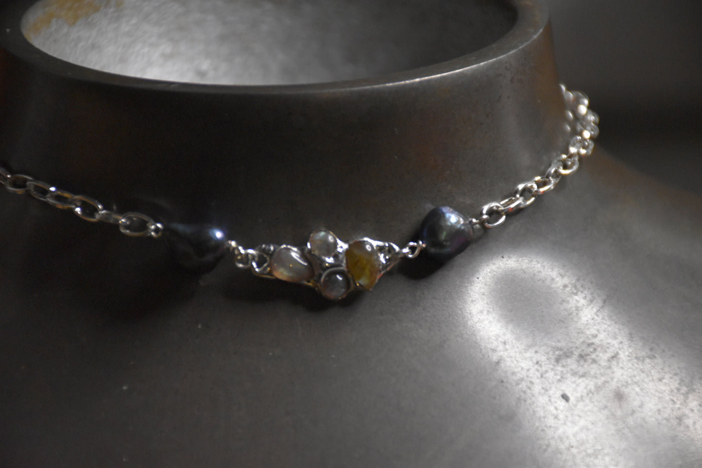 Labradorite choker