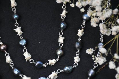 Pearly gates snake necklace (blue)