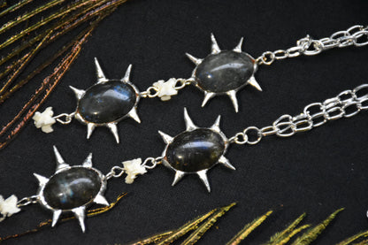 Labradorite snake necklaces