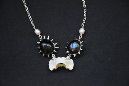 Fox bone amethyst necklaces