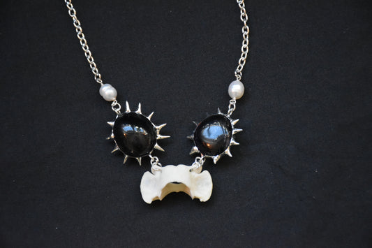 Fox bone amethyst necklaces
