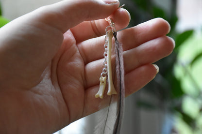 Feather bone earrings