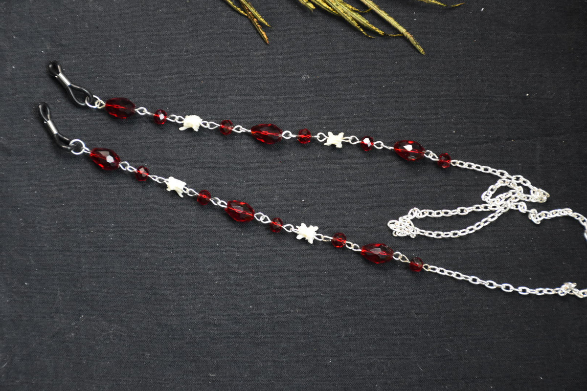 Snake vertebrae glass chain
