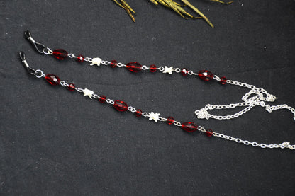 Snake vertebrae glass chain
