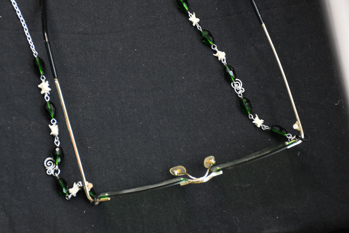 Snake vertebrae glass chain