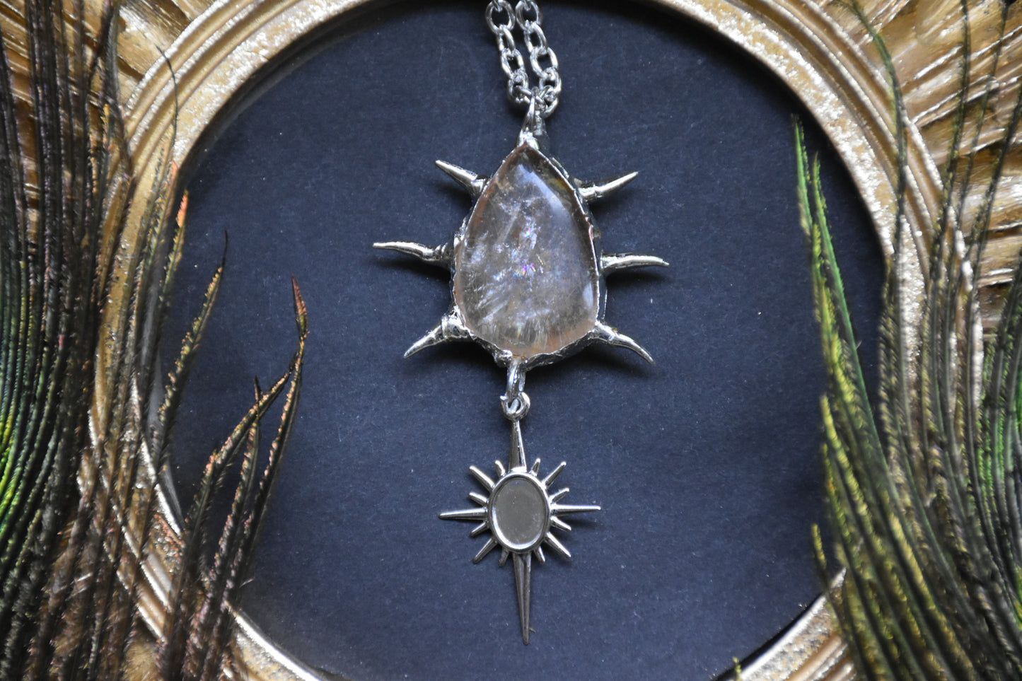 Spikey quartz necklaces
