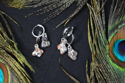 Labrodarite cluster earrings