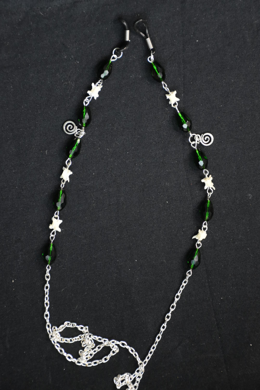 Snake vertebrae glass chain