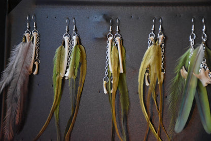 Feather bone earrings