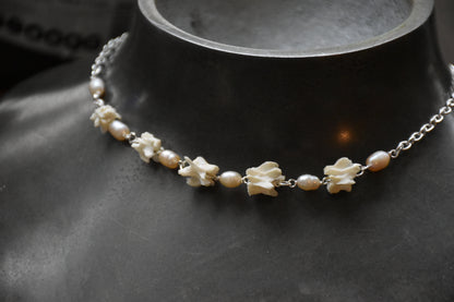 Rat vertebrae pearl necklace