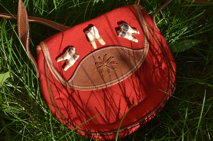 Red tooth bag