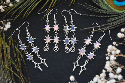 tiny dangly crystal earrings