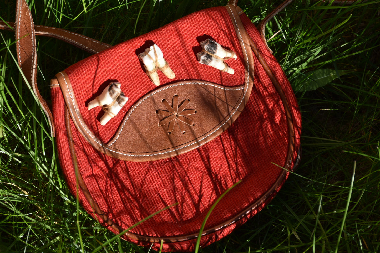 Red tooth bag