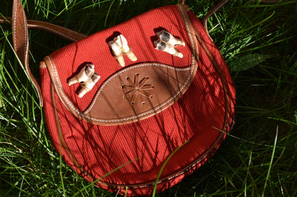 Red tooth bag