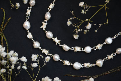 Pearly gate snake necklace (white)