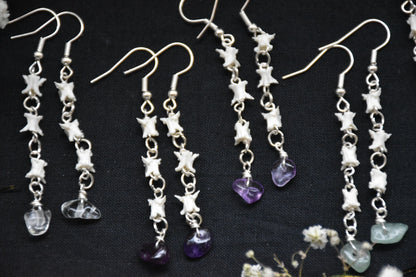 Dangly snake spine earrings