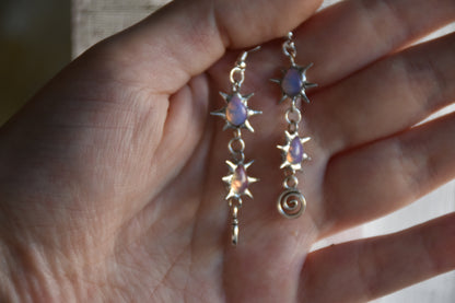 tiny dangly crystal earrings