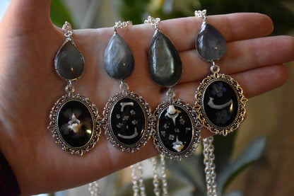 Labradorite flower necklaces