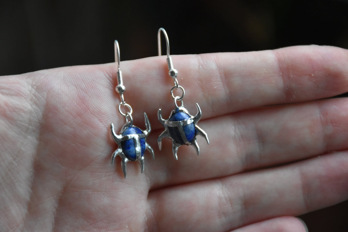 Mini beetle earrings