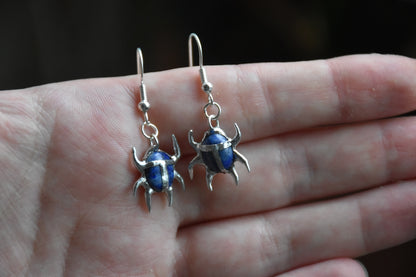 Mini beetle earrings