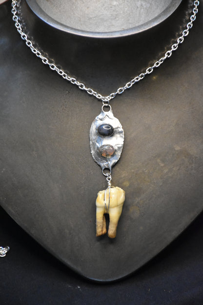 Crystal tooth necklaces