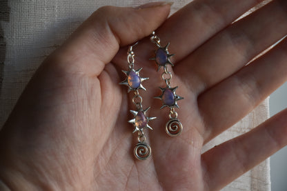 tiny dangly crystal earrings