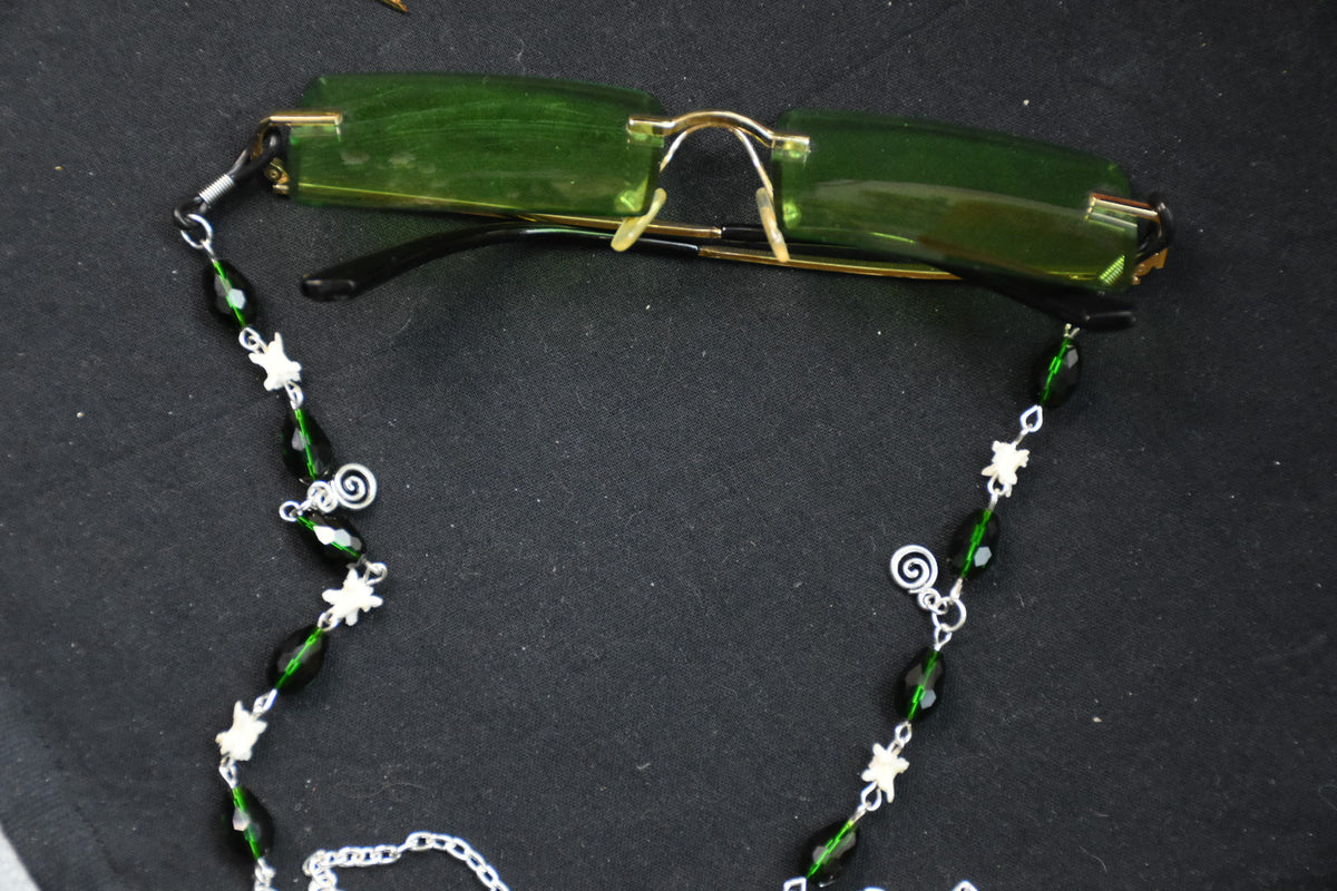 Snake vertebrae glass chain