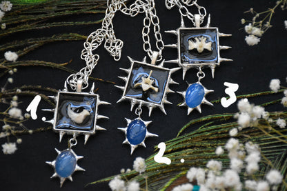 Blue blossom necklaces